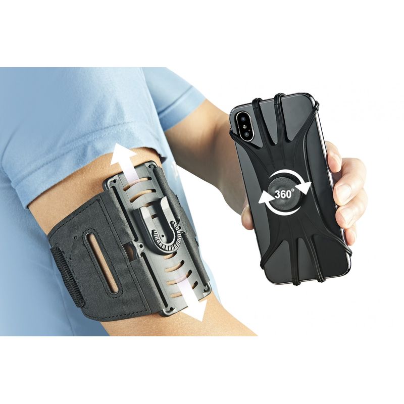 Sport si Outdoor - Echipament Sportiv - Accesorii echipament sportiv - Genti si borsete fitness - Husa Banderola pentru brat mana pentru alergat, detasabila, universala, 360  rotire si cu acces usor la ecran, negru - Infinity.ro