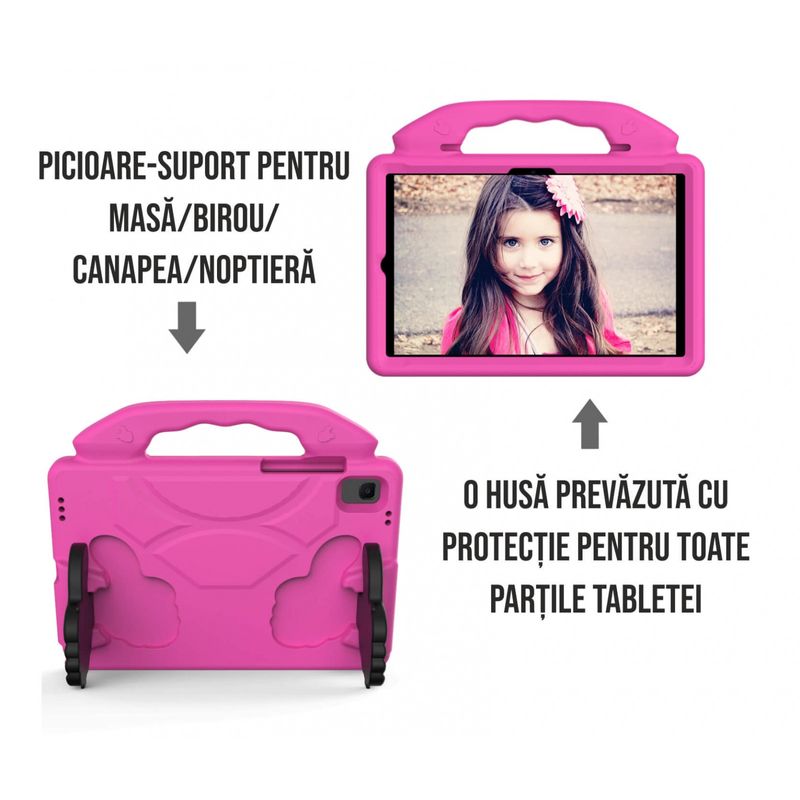 Laptop, Telefoane si Tablete - Tablete si accesorii tablete - Accesorii Tablete - Huse tablete - Husa protectie tableta pentru copii compatibila cu Samsung Tab A8 X200 10.5 inch si TAB A7 T500 10.4 inch - Infinity.ro