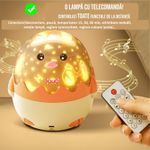 Casa si Gradina - Corpuri si surse de iluminat - Veioze si lampi - Lampi de veghe copii - Lampa muzicala pentru copii cu proiector si cu telecomanda si Bluetooth, portabila cu LEDuri multicolore, telecomanda - Infinity.ro