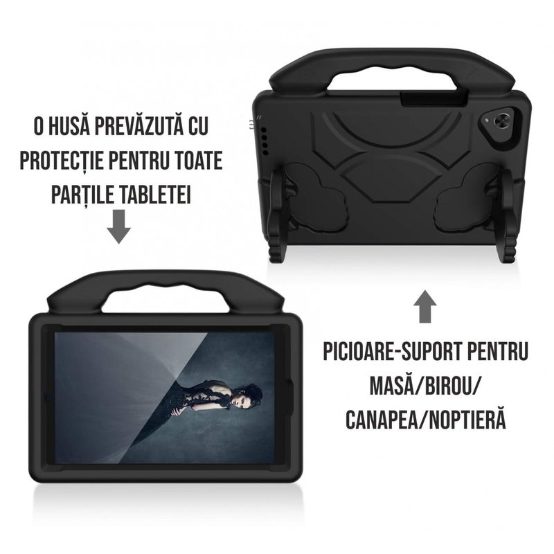 Laptop, Telefoane si Tablete - Tablete si accesorii tablete - Accesorii Tablete - Huse tablete - Husa protectie tableta pentru copii compatibila cu Samsung Tab A8 X200 10.5 inch si TAB A7 T500 10.4 inch - Infinity.ro