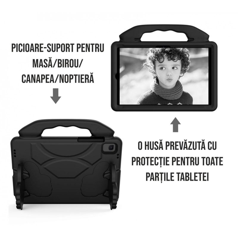Laptop, Telefoane si Tablete - Tablete si accesorii tablete - Accesorii Tablete - Huse tablete - Husa protectie tableta pentru copii compatibila cu Samsung Tab A8 X200 10.5 inch si TAB A7 T500 10.4 inch - Infinity.ro