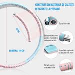 Sport si Outdoor - Accesorii si echipamente sportive - Gimnastica - Set cerc fitness Hula Hoop pentru antrenament gimnastica si slabit, 90 cm, Ideas4Comfort - Infinity.ro