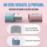 Sport si Outdoor - Accesorii si echipamente sportive - Gimnastica - Set cerc fitness Hula Hoop pentru antrenament gimnastica si slabit, 90 cm, Ideas4Comfort - Infinity.ro
