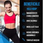 Sport si Outdoor - Accesorii si echipamente sportive - Gimnastica - Set cerc fitness Hula Hoop pentru antrenament gimnastica si slabit, 90 cm, Ideas4Comfort - Infinity.ro
