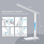 Casa si Gradina - Corpuri si surse de iluminat - Veioze si lampi - Veioze - Lampa de birou cu incarcarcator wireless pentru telefon iOs si Android, afisaj ora, data, temperatura - Infinity.ro