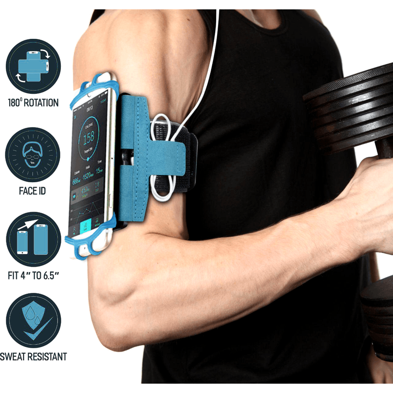 Sport si Outdoor - Echipament Sportiv - Accesorii echipament sportiv - Genti si borsete fitness - Husa Banderola pentru brat   mana cu 360  rotire si cu acces usor la ecran, pentru alergat, sala, bicicleta, drumetii - Infinity.ro