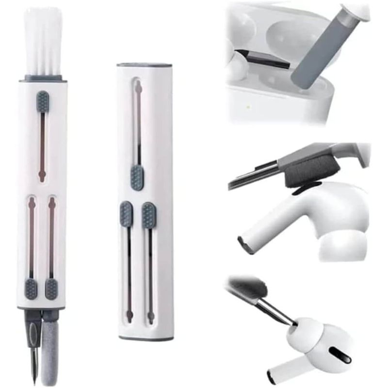 TV, Audio-Video si Foto - Accesorii TV si audio - Produse de intretinere - Kit de curatare 4 in 1 pentru AirPods, Earbuds, casti wireless, smartphone, tastatura, bord masina, Ideas4comfort - Infinity.ro