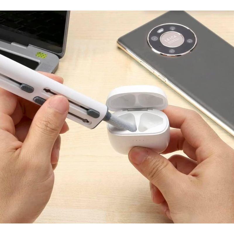 TV, Audio-Video si Foto - Accesorii TV si audio - Produse de intretinere - Kit de curatare 4 in 1 pentru AirPods, Earbuds, casti wireless, smartphone, tastatura, bord masina, Ideas4comfort - Infinity.ro