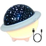 Casa si Gradina - Corpuri si surse de iluminat - Veioze si lampi - Lampi de veghe copii - Lampa de veghe MINI-OZN portabila cu LEDuri pentru copii, cu proiector, lumina 3 culori, reglabila - Infinity.ro