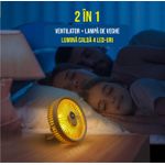 Electronice si Electrocasnice - Climatizare si sisteme de incalzire - Aparate racire aer - Ventilatoare - Ventilator cu carlig-suport portabil, Ideas4Comfort, portabil, telecomanda, reincarcabil USB, acumulatori 10W, 4000mAh - Infinity.ro