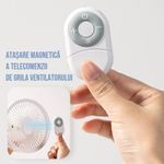 Electronice si Electrocasnice - Climatizare si sisteme de incalzire - Aparate racire aer - Ventilatoare - Ventilator cu carlig-suport portabil, Ideas4Comfort, portabil, telecomanda, reincarcabil USB, acumulatori 10W, 4000mAh - Infinity.ro