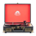 TV, Audio-Video si Foto - Audio Hi-Fi - Pick-Up - Pick-up ELECTROMURES EM 1026 ,cu ac safir si Difuzor Bluetooth 5.0, 3 viteze,Baterie incorporata,Inregistrare USB, Negru - Infinity.ro
