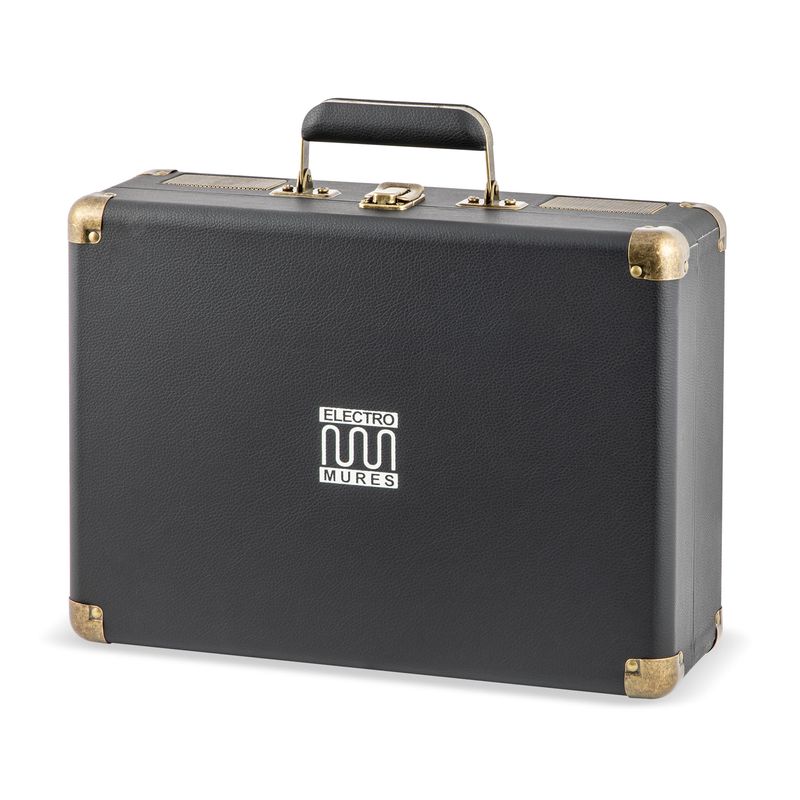 TV, Audio-Video si Foto - Audio Hi-Fi - Pick-Up - Pick-up ELECTROMURES EM 1026 ,cu ac safir si Difuzor Bluetooth 5.0, 3 viteze,Baterie incorporata,Inregistrare USB, Negru - Infinity.ro