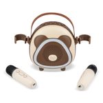 TV, Audio-Video si Foto - Portabile audio - Boxe portabile - Boxa Portabila Karaoke cu Bluetooth pentru copii,Electromures EM 1040 C,Port USB si TF,2 microfoane,6 efecte vocale,Maro - Infinity.ro