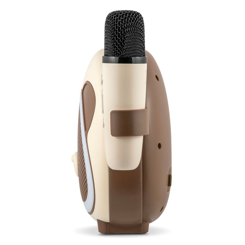TV, Audio-Video si Foto - Portabile audio - Boxe portabile - Boxa Portabila Karaoke cu Bluetooth pentru copii,Electromures EM 1040 C,Port USB si TF,2 microfoane,6 efecte vocale,Maro - Infinity.ro