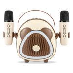 TV, Audio-Video si Foto - Portabile audio - Boxe portabile - Boxa Portabila Karaoke cu Bluetooth pentru copii,Electromures EM 1040 C,Port USB si TF,2 microfoane,6 efecte vocale,Maro - Infinity.ro