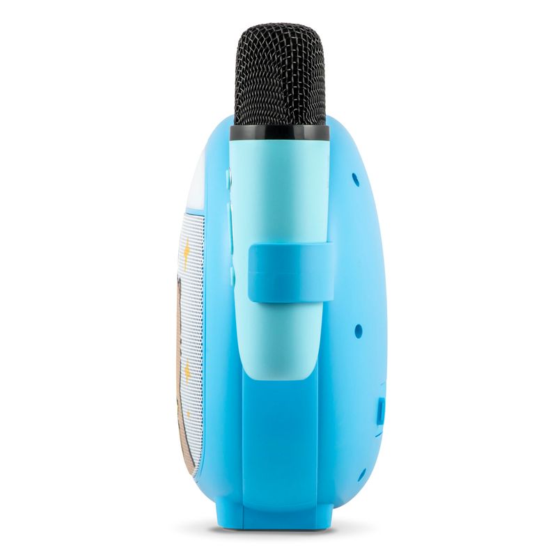 TV, Audio-Video si Foto - Portabile audio - Boxe portabile - Difuzor Karaoke cu Bluethooth pentru copii, Electromures EM 1040 B, Port USB si TF,2 microfoane,6 efecte vocale,Albastru - Infinity.ro