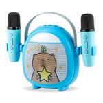 TV, Audio-Video si Foto - Portabile audio - Boxe portabile - Difuzor Karaoke cu Bluethooth pentru copii, Electromures EM 1040 B, Port USB si TF,2 microfoane,6 efecte vocale,Albastru - Infinity.ro