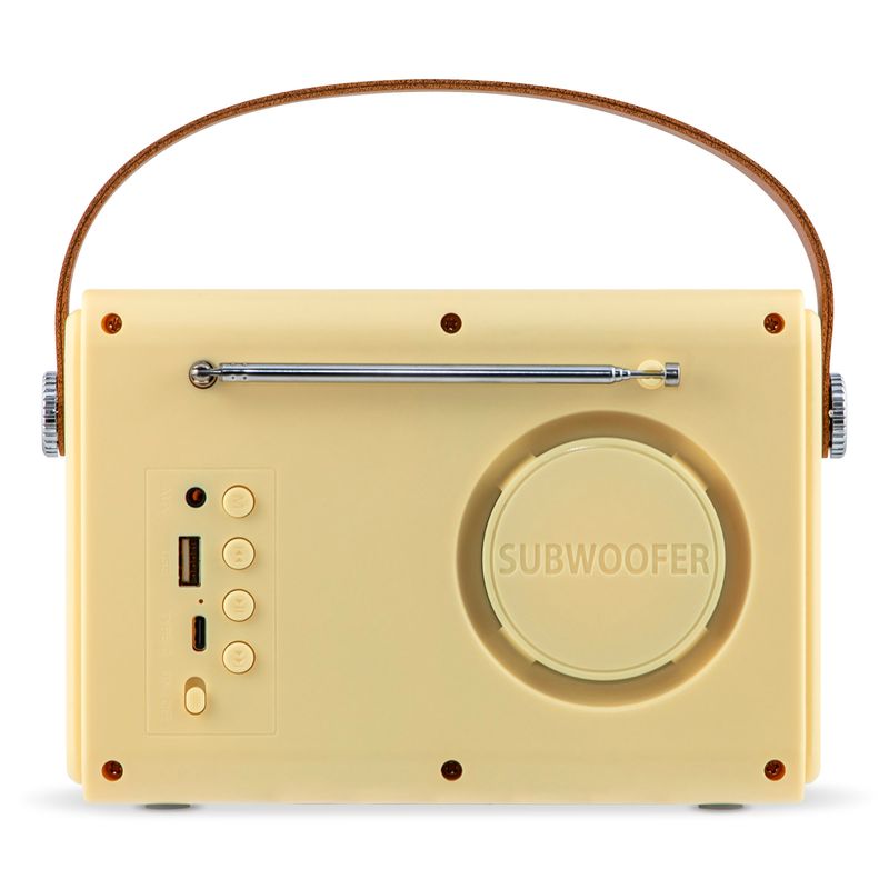 TV, Audio-Video si Foto - Portabile audio - Radio - Radio retro cu Bluetooth Electromures EM 1006, 5V, Baterie 1500 mAh, Autonomie 6 h, Port USB, Yellow - Infinity.ro