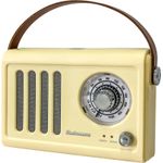 TV, Audio-Video si Foto - Portabile audio - Radio - Radio retro cu Bluetooth Electromures EM 1006, 5V, Baterie 1500 mAh, Autonomie 6 h, Port USB, Yellow - Infinity.ro