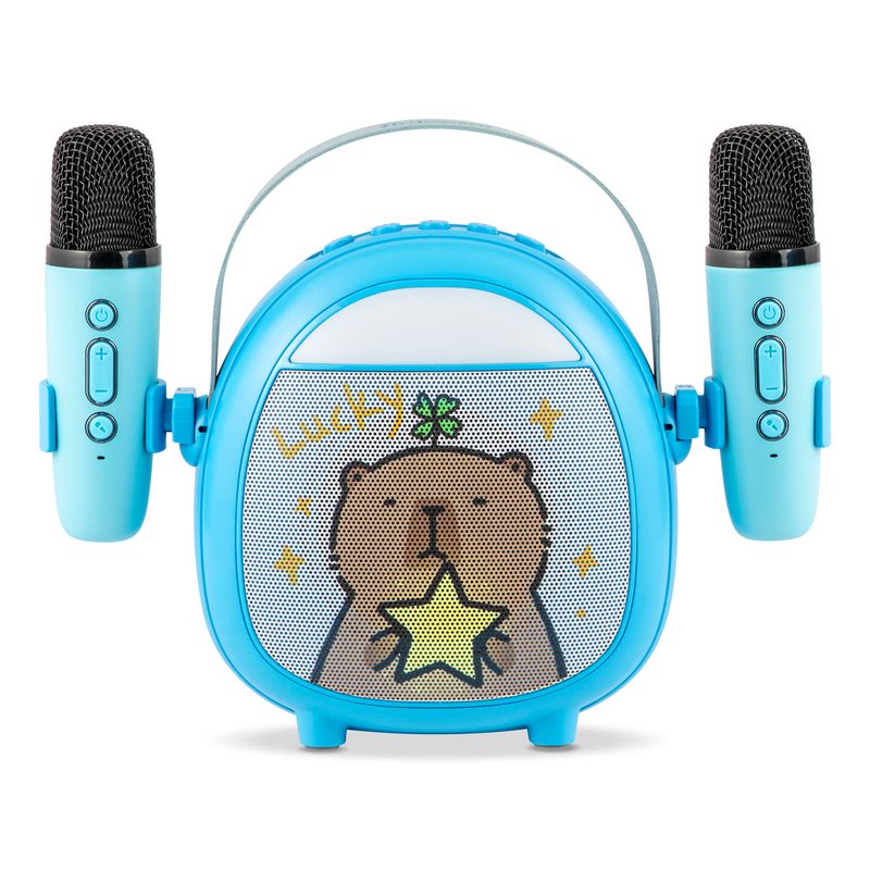 TV, Audio-Video si Foto - Portabile audio - Boxe portabile - Difuzor Karaoke cu Bluethooth pentru copii, Electromures EM 1040 B, Port USB si TF,2 microfoane,6 efecte vocale,Albastru - Infinity.ro