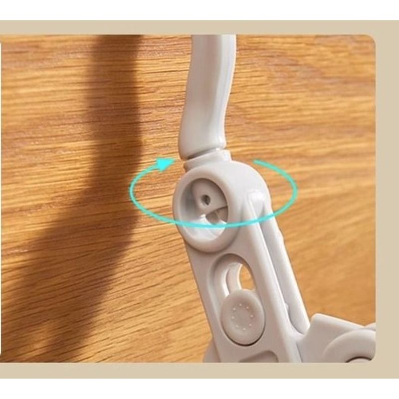 Casa si Gradina - Mobilier - Organizare si depozitare - Umerase si valeti - Suport Umerase, Daemi, Pliabil, Portabil, 5 Gauri pentru Umerase, Rotire 360 Grade, din Plastic, Alb - Infinity.ro
