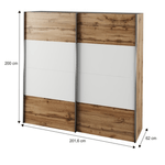Casa si Gradina - Mobilier - Seturi de mobilier - Seturi dormitor - Set dormitor (pat 180x200 cm), stejar wotan/ alb, GABRIELA NEW - Infinity.ro