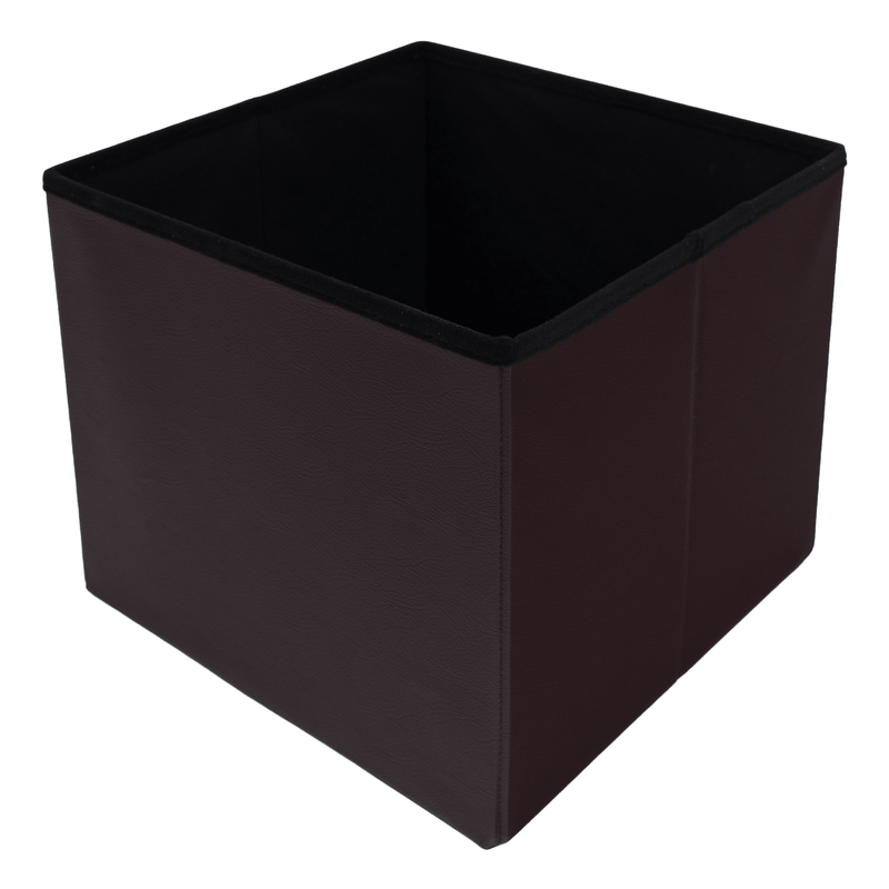 Casa si Gradina - Mobilier - Scaune si fotolii - Tabureti - Taburet pliabil, piele eco maro inchis, TELA NEW - Infinity.ro
