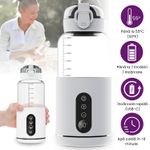 Jucarii, Copii si Bebe - Hrana si alaptare - Biberoane, suzete si accesorii hranire - Incalzitoare si termosuri bebe - Incalzitor Lapte Portabil, Temperatura Reglabila 37-55°C, Functie Termos, Temperatura Constanta 7 ore, 300 ml, Alb - Infinity.ro