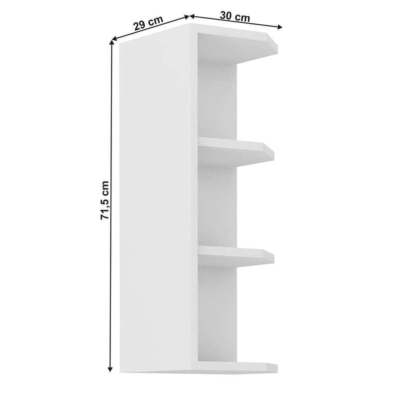 Casa si Gradina - Mobilier - Dulapuri si sifoniere - Dulapuri - Dulap superior cu rafturi, alb, LULA 30 G-72 ZAK BB - Infinity.ro