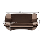 Casa si Gradina - Mobilier - Canapele si coltare - Canapele - Canapea extensibila, gri-maro Taupe/maro, GURU - Infinity.ro