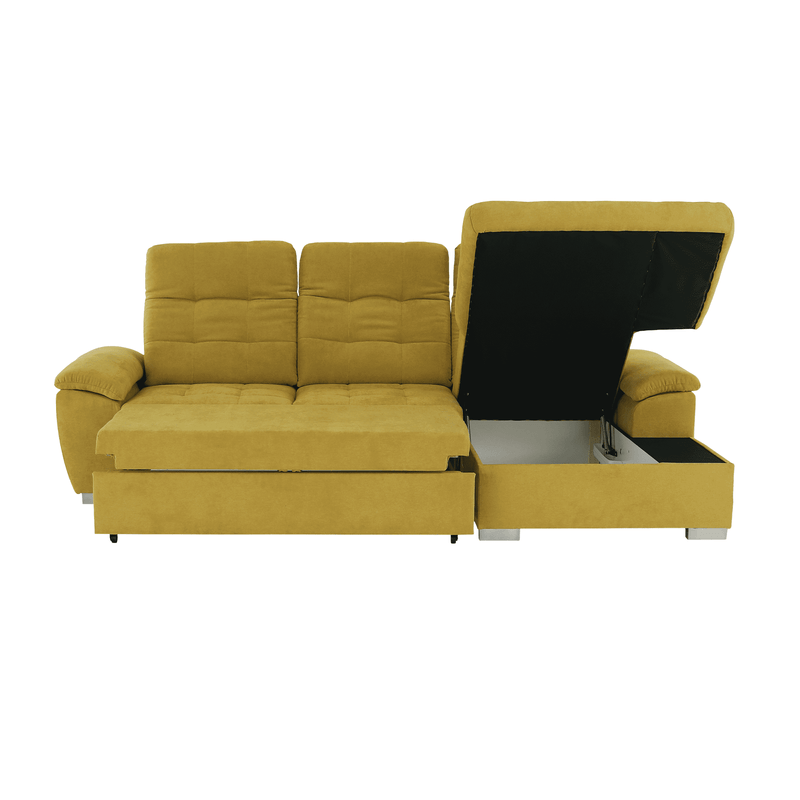Casa si Gradina - Mobilier - Canapele si coltare - Coltare - Coltar, mustar tesatura, de dreapta, EVANGELIN - Infinity.ro