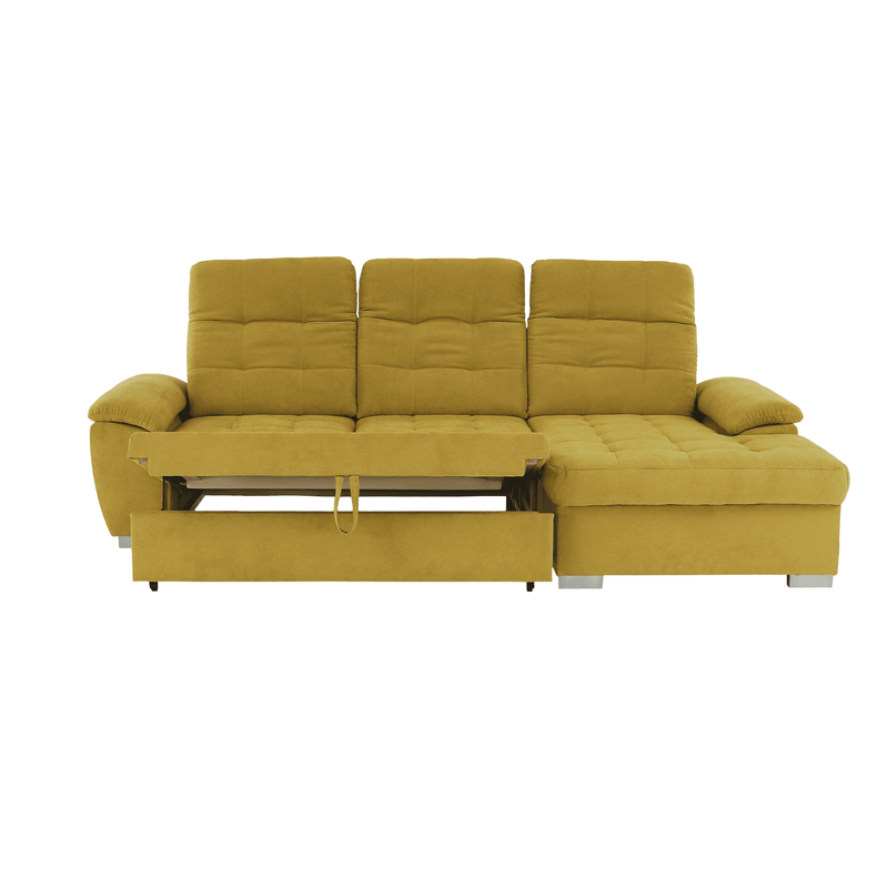 Casa si Gradina - Mobilier - Canapele si coltare - Coltare - Coltar, mustar tesatura, de dreapta, EVANGELIN - Infinity.ro
