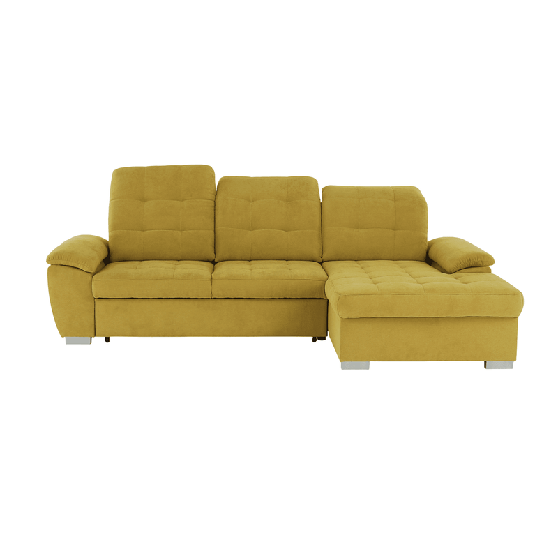 Casa si Gradina - Mobilier - Canapele si coltare - Coltare - Coltar, mustar tesatura, de dreapta, EVANGELIN - Infinity.ro