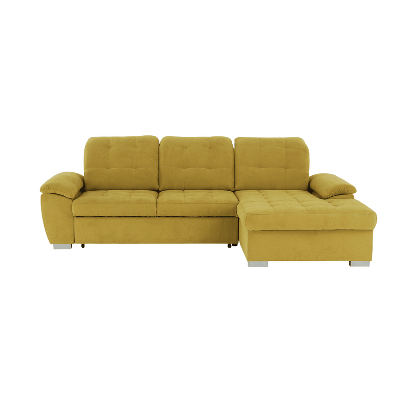 Casa si Gradina - Mobilier - Canapele si coltare - Coltare - Coltar, mustar tesatura, de dreapta, EVANGELIN - Infinity.ro