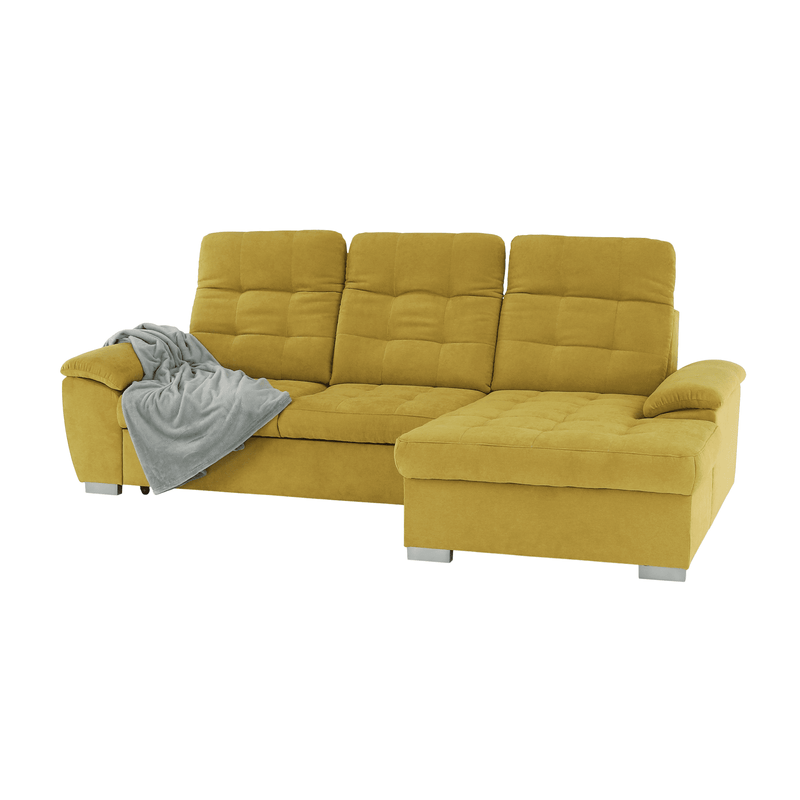 Casa si Gradina - Mobilier - Canapele si coltare - Coltare - Coltar, mustar tesatura, de dreapta, EVANGELIN - Infinity.ro