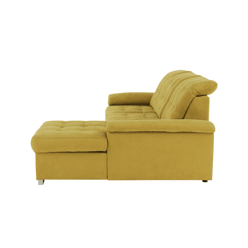 Casa si Gradina - Mobilier - Canapele si coltare - Coltare - Coltar, mustar tesatura, de dreapta, EVANGELIN - Infinity.ro