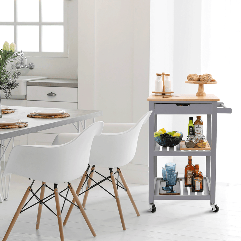 Casa si Gradina - Mobilier - Comode si corpuri - Corpuri bucatarie - Carucior de servire, natural / gri, ARETE - Infinity.ro