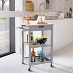 Casa si Gradina - Mobilier - Comode si corpuri - Corpuri bucatarie - Carucior de servire, natural / gri, ARETE - Infinity.ro