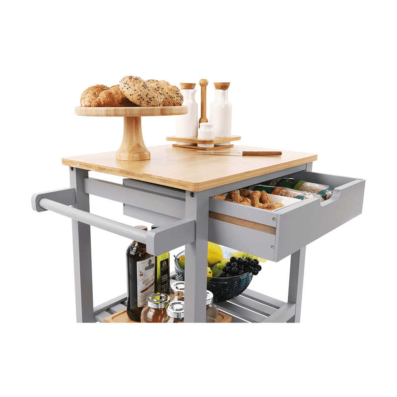 Casa si Gradina - Mobilier - Comode si corpuri - Corpuri bucatarie - Carucior de servire, natural / gri, ARETE - Infinity.ro