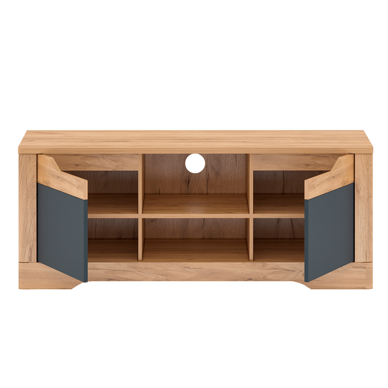 Casa si Gradina - Mobilier - Mese si birouri - Masute de cafea - Masuta RTV B, stejar craft auriu / gri grafit, FIDEL - Infinity.ro