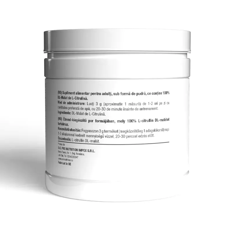 Ingrijire personala si Cosmetice - Sanatate si wellness - Nutritie sportiva - Aminoacizi - Supliment alimentar, Citrulline Malate, 250 g - Infinity.ro