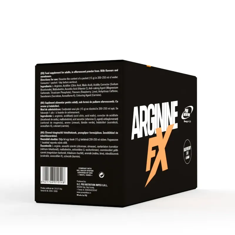 Ingrijire personala si Cosmetice - Sanatate si wellness - Nutritie sportiva - Aminoacizi - Aminoacizi, Arginine Fx efervescenta, 25 Plicuri X 15 g - Infinity.ro