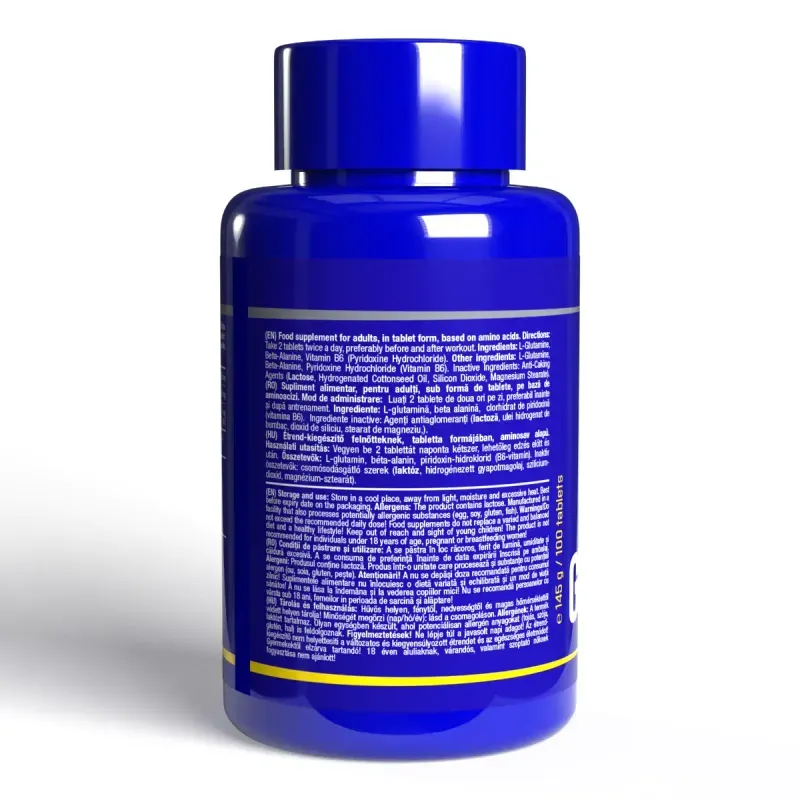 Ingrijire personala si Cosmetice - Sanatate si wellness - Nutritie sportiva - Aminoacizi - Aminoacizi, Beta Glutamine, 100 tablete - Infinity.ro