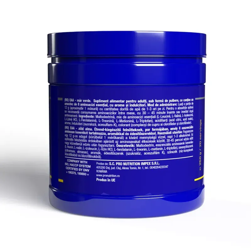 Ingrijire personala si Cosmetice - Sanatate si wellness - Nutritie sportiva - Aminoacizi - Aminoacizi esentiali, Essential Amino Acids, Green Apple, 250g - Infinity.ro