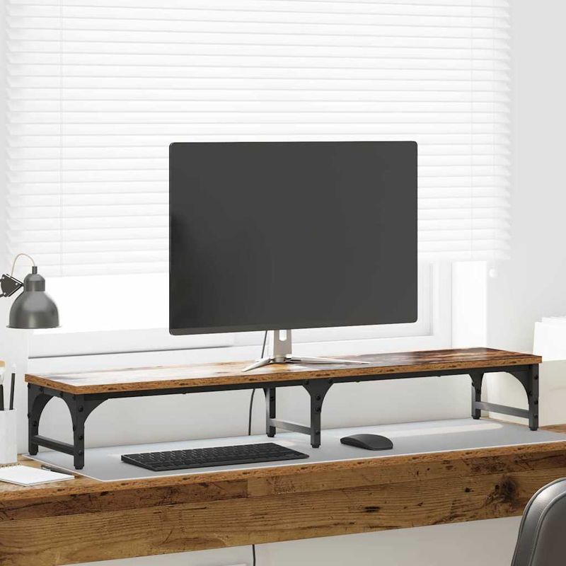 PC, gaming si accesorii - Desktop PC & monitoare - Accesorii monitoare - Suport pentru monitor Lemn Vechi 105 x 23 x 15,5 cm - Infinity.ro