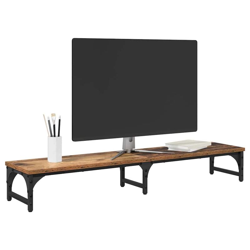 PC, gaming si accesorii - Desktop PC & monitoare - Accesorii monitoare - Suport pentru monitor Lemn Vechi 105 x 23 x 15,5 cm - Infinity.ro