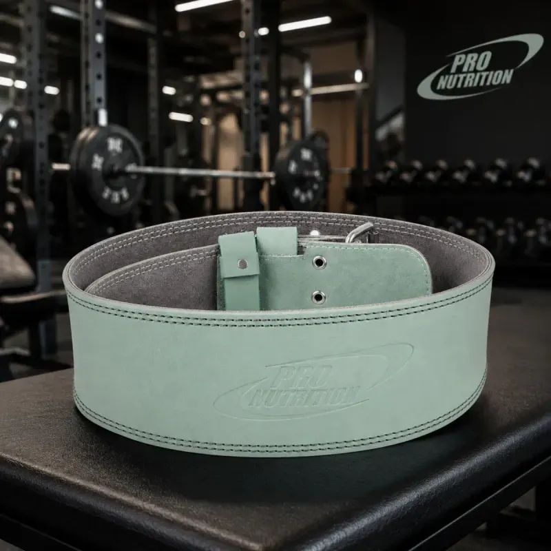 Sport si Outdoor - Echipament Sportiv - Accesorii echipament sportiv - Protectii sport - Centura Piele Fitness, Pro Nutrition, Turquoise Mint, Marime XS - Infinity.ro