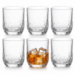 Casa si Gradina - Bucatarie si vesela - Cani si pahare - Pahare - Set 6 pahare din sticla transparenta tip tumbler decorata pentru whisky, bauturi fine si digestiv 190ml MADGENIX - Infinity.ro