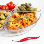 Casa si Gradina - Bucatarie si vesela - Vesela si tacamuri - Vesela pentru servire - Set servire 5 piese MADGENIX Denis, platou cu 4 boluri de sticla 200 ml pentru aperitive, sosuri, gustari si snacks, vesela terasa si evenimente - Infinity.ro